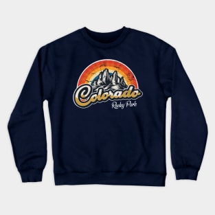 Colorado Tee - Retro Vintage Mountains Nature Hiking Crewneck Sweatshirt